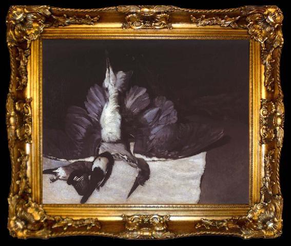 framed  Alfred Sisley Still Life with Heron, ta009-2